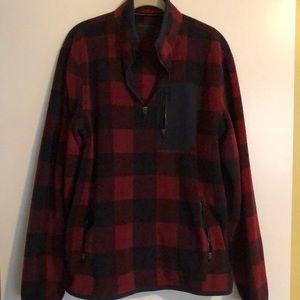 Abercrombie mens Fleece half zip size L
